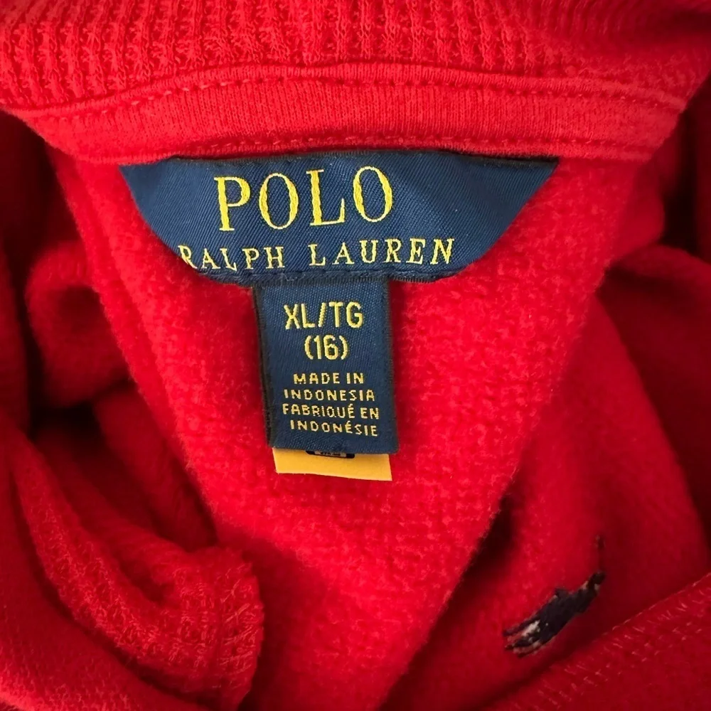 Polo by Ralph Lauren Red Hoodie with Plaid Skirt dress
